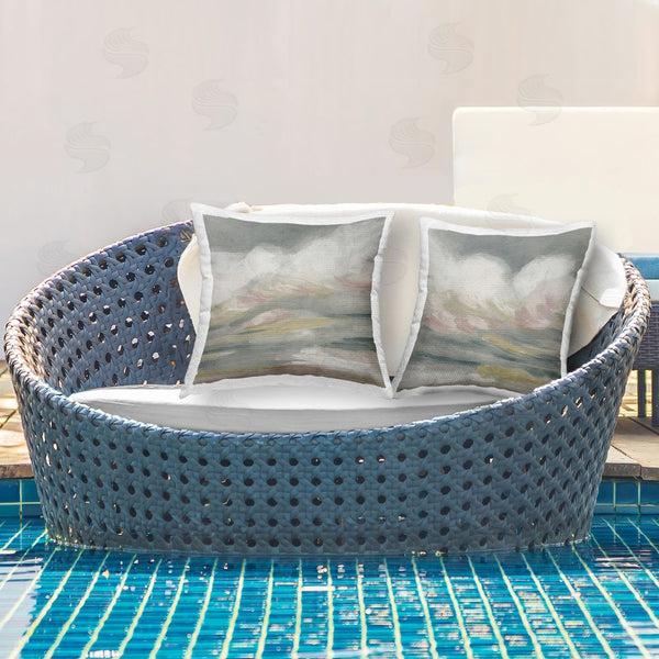 Stupell Industries June Erica Vess | Wispy Pink Mountains Printed Throw Pillow Set