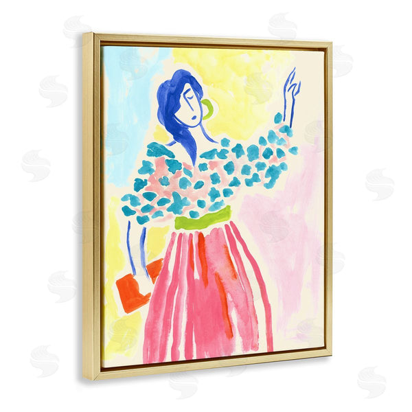 Stupell Industries June Erica Vess | Woman In Bold Dress