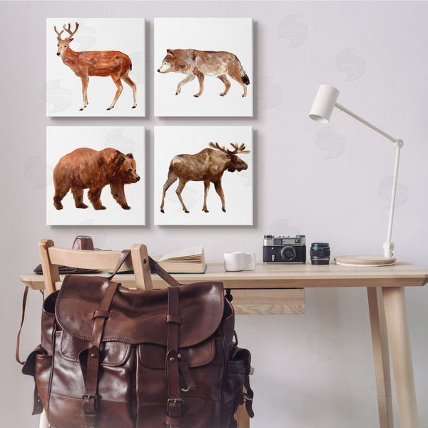 Stupell Industries June Erica Vess | Woodland Animals Marching Wall Art