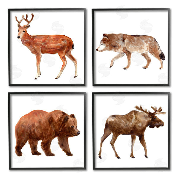 Stupell Industries June Erica Vess | Woodland Animals Marching Wall Art