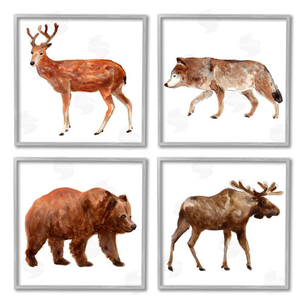 Stupell Industries June Erica Vess | Woodland Animals Marching Wall Art
