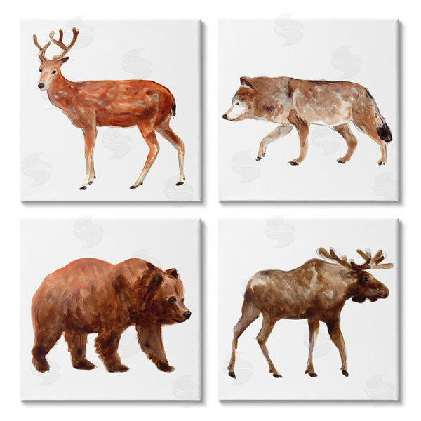 stupell industries June Erica Vess | Woodland Animals Marching Wall Art