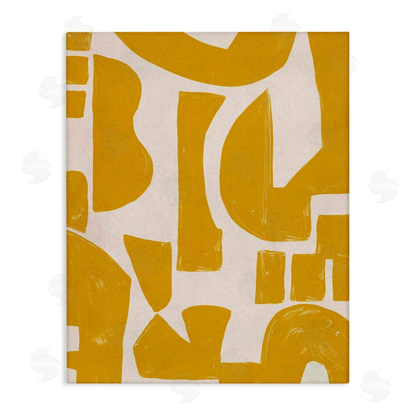 stupell industries June Erica Vess | Yellow Asymmetrical Shapes Wall Art