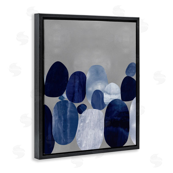 Stupell Industries Justin Thompson | Layered Blue Rocks Nautical Abstract Patterns Wall Art