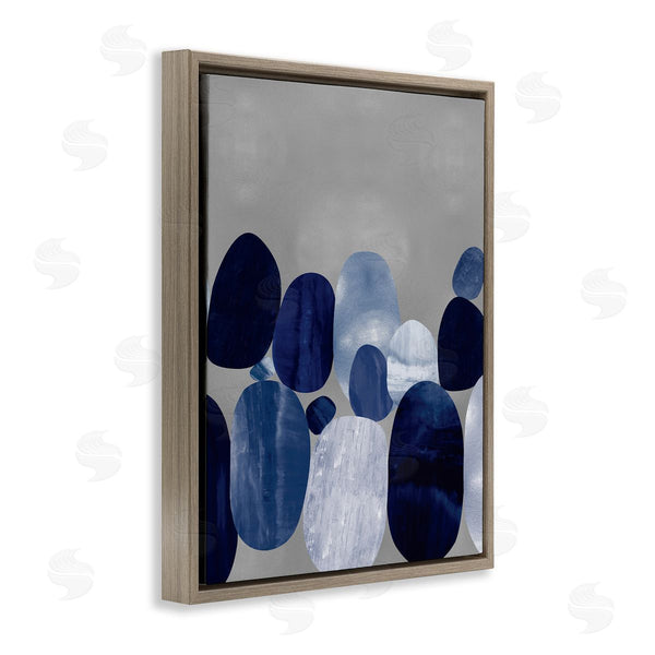 Stupell Industries Justin Thompson | Layered Blue Rocks Nautical Abstract Patterns Wall Art