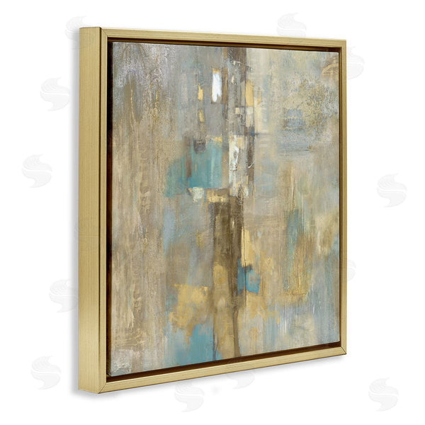 Stupell Industries Justin Turner | Gold Abstract With Blue