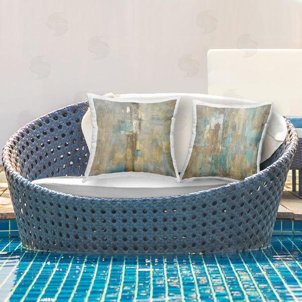 Stupell Industries Justin Turner | Gold & Rustic Abstractions Printed Throw Pillow Set