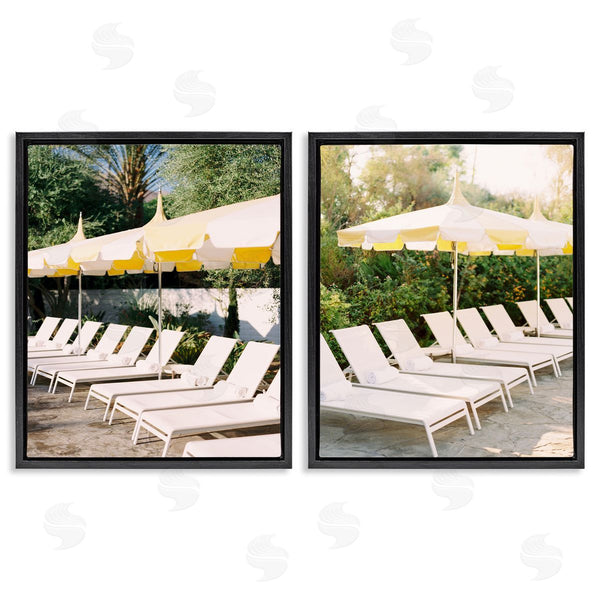 Stupell Industries Justine Milton | Chaise Lounges With Umbrellas Wall Art