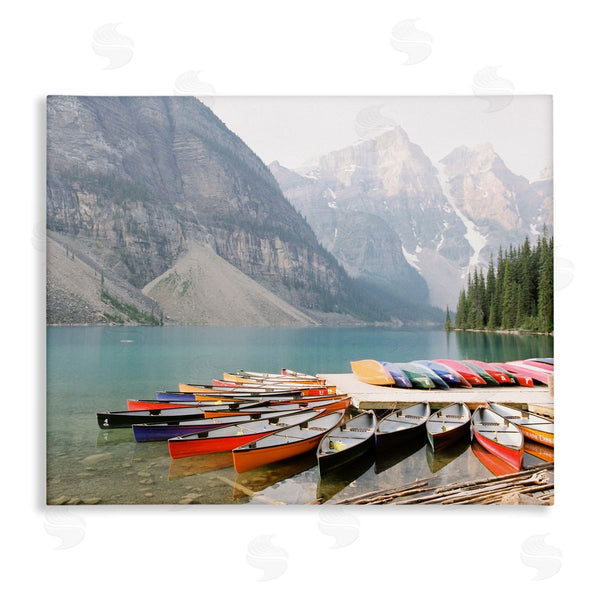 stupell industries Justine Milton | Cliffside Canoe Dock Wall Art