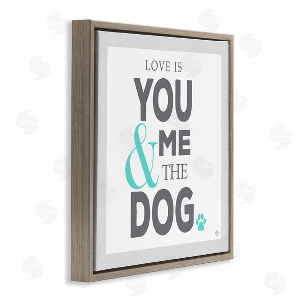 Stupell Industries K. Kaufman | Love Is You Me & The Dog Phrase Wall Art