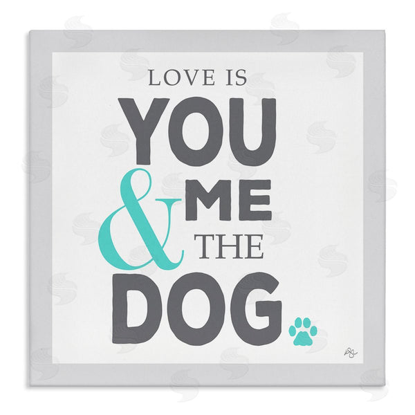stupell industries K. Kaufman | Love Is You Me & The Dog Phrase Wall Art