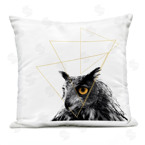 Stupell Industries K. Kaufman | Modern Geometric Shape Owl Printed Throw Pillow