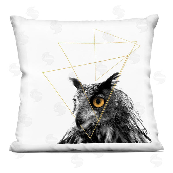 stupell industries K. Kaufman | Modern Geometric Shape Owl Printed Throw Pillow