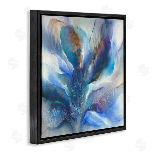 Stupell Industries K. Nari | Abstract Blue Petals Fluid Modern Botanical Design Wall Art