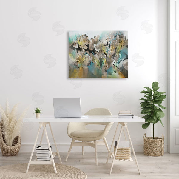 Stupell Industries K. Nari | Abstract Floral Field Landscape Round Petal Shapes Wall Art