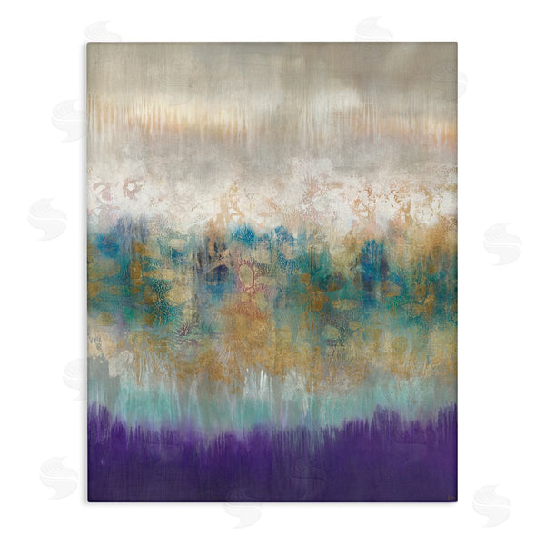 stupell industries K. Nari | Abstract Purple Green Landscape
