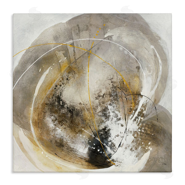 stupell industries K. Nari | Abstract Swirling Brush Strokes Black White Grey Wall Art