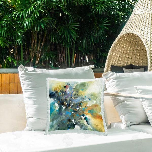 Stupell Industries K. Nari | Abstract With Ink Droplets Printed Throw Pillow