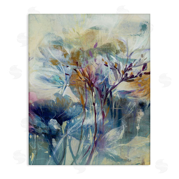 stupell industries K. Nari | Blooming Floral Blossoms Layered Botanical Outline Painting Wall Art