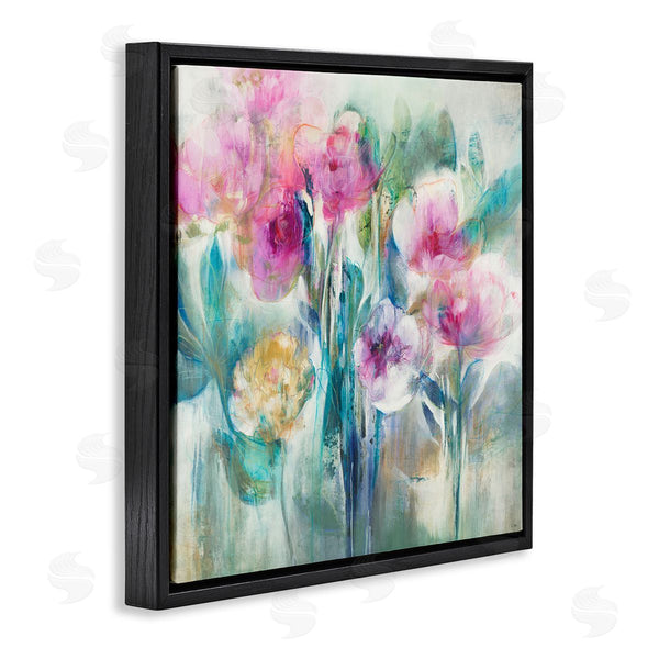 Stupell Industries K. Nari | Delicate Rainy Flowers Pink Peonies Painterly Illustration Wall Art