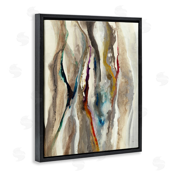 Stupell Industries K. Nari | Murky Abstract Flowing Lines Brown Blue Red Wall Art