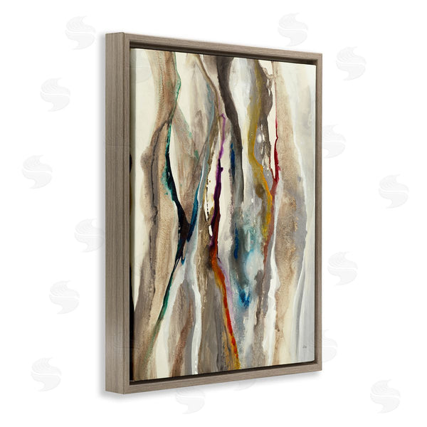 Stupell Industries K. Nari | Murky Abstract Flowing Lines Brown Blue Red Wall Art