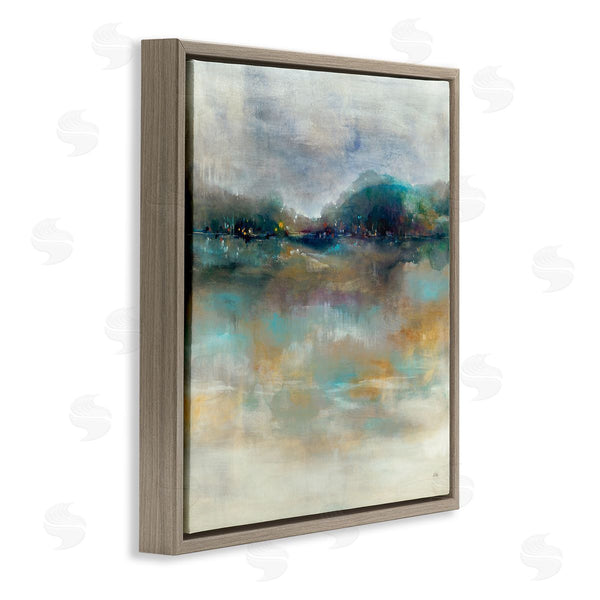 Stupell Industries K. Nari | Soothing Lakefront Abstract Distant Reflecting Lights Wall Art