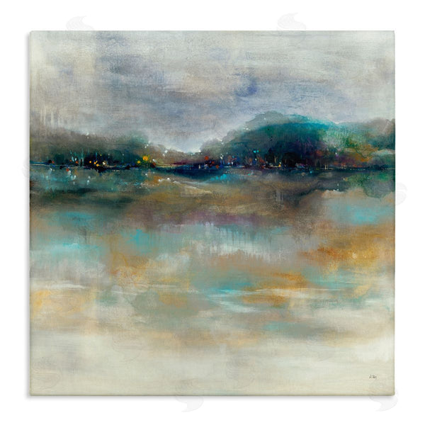 stupell industries K. Nari | Soothing Lakefront Abstract Distant Reflecting Lights Wall Art