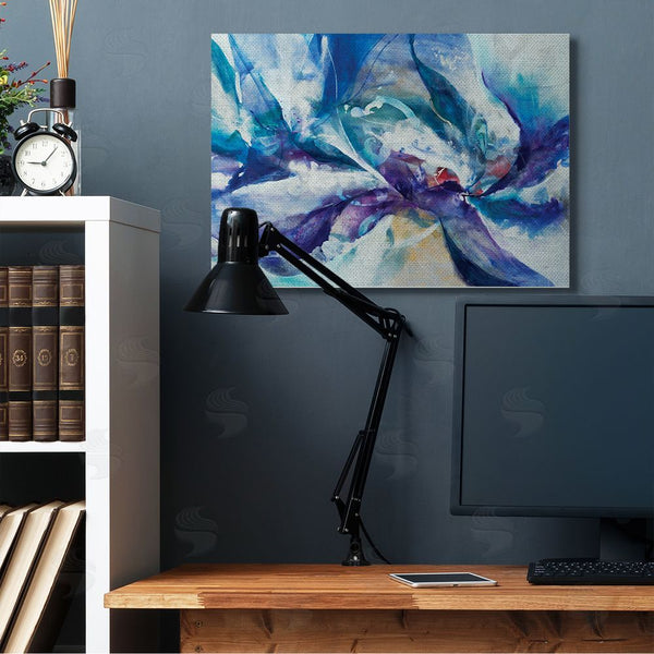 Stupell Industries K. Nari | Underwater Scene Abstract Swirling Blue Purple Details Wall Art