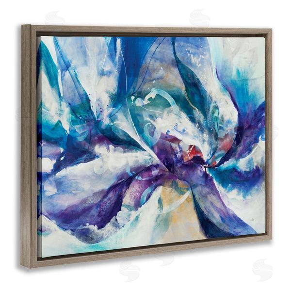 Stupell Industries K. Nari | Underwater Scene Abstract Swirling Blue Purple Details Wall Art