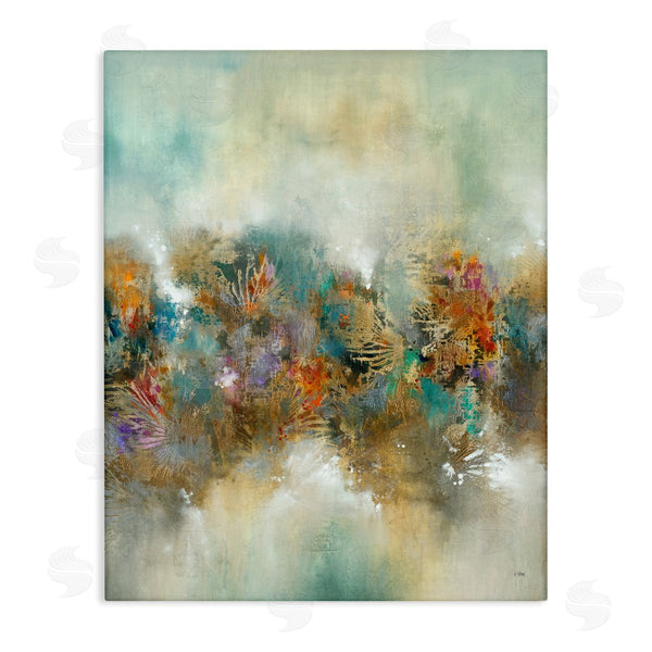 stupell industries K. Nari | Vivid Abstract Botanical Painting Bold Glam Detail Wall Art