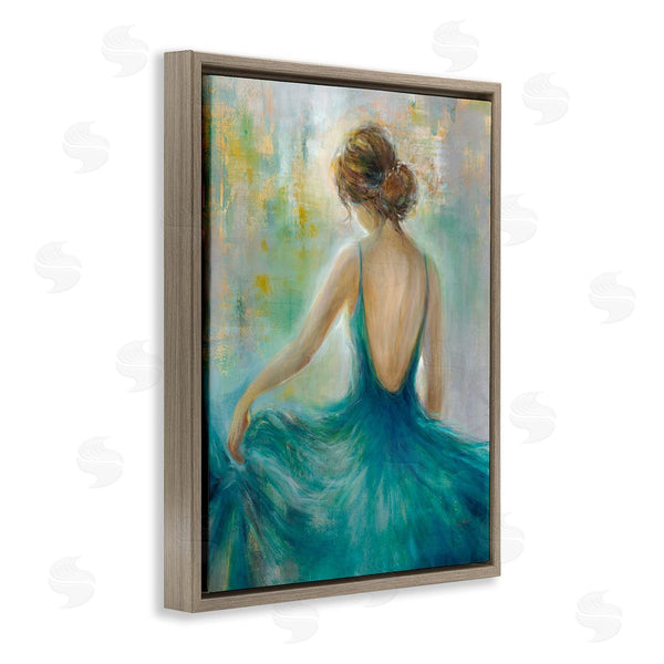 Stupell Industries K. Nari | Woman Green Dress Painting Wall Art