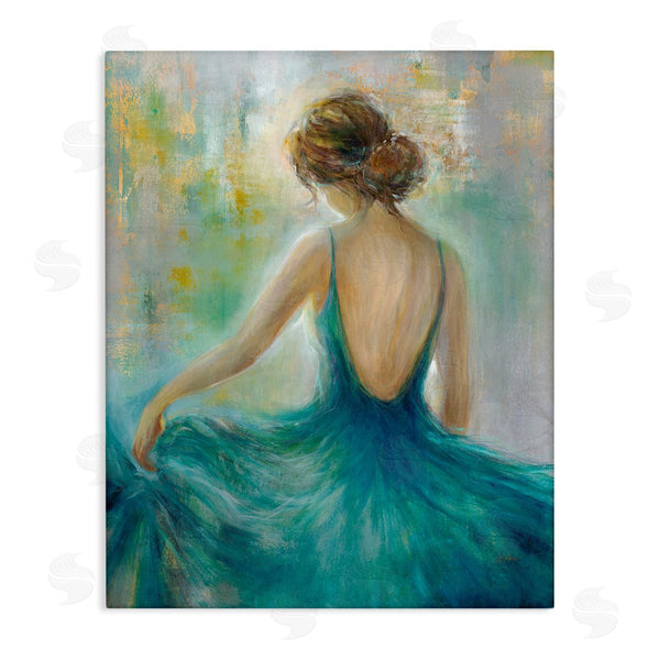 stupell industries K. Nari | Woman Green Dress Painting Wall Art
