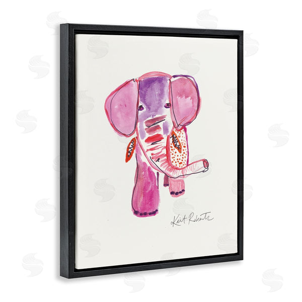 Stupell Industries Kait Roberts | Abstract Elephant Pink Portrait