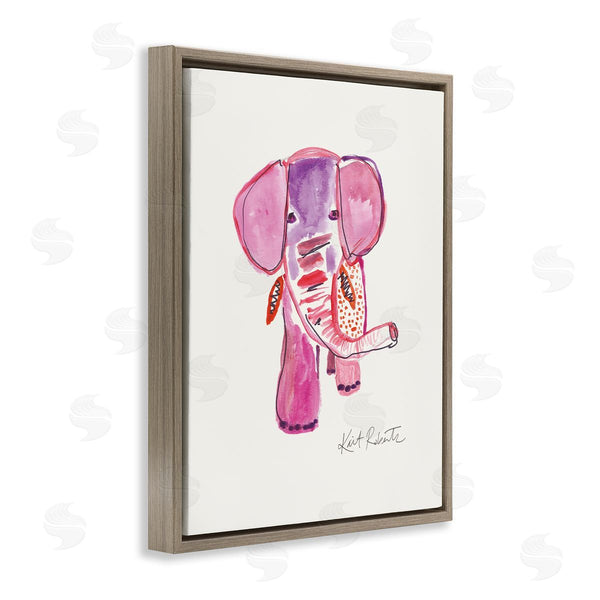 Stupell Industries Kait Roberts | Abstract Elephant Pink Portrait