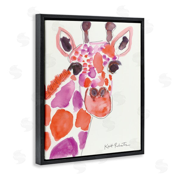 Stupell Industries Kait Roberts | Abstract Giraffe Red And Purple