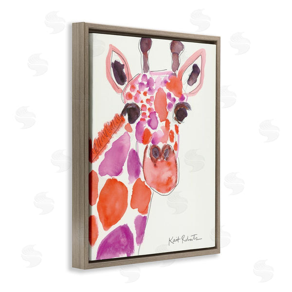 Stupell Industries Kait Roberts | Abstract Giraffe Red And Purple