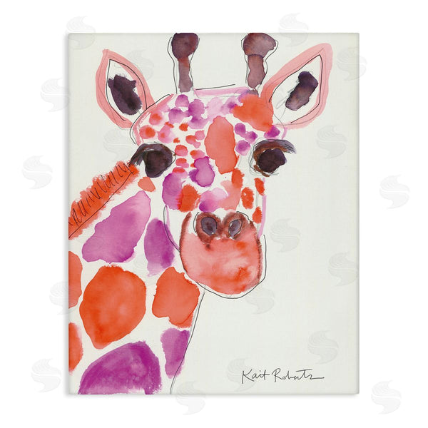 stupell industries Kait Roberts | Abstract Giraffe Red and Purple