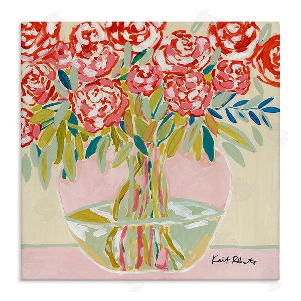stupell industries Kait Roberts | Abstract Red Pastel Floral Bouquet