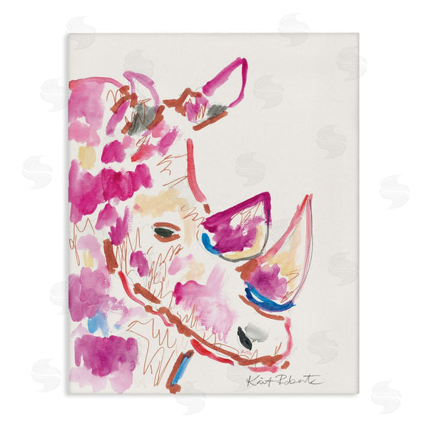 stupell industries Kait Roberts | Abstract Rhino Pink Portrait