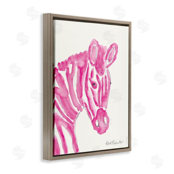 Stupell Industries Kait Roberts | Abstract Zebra Pink Portrait