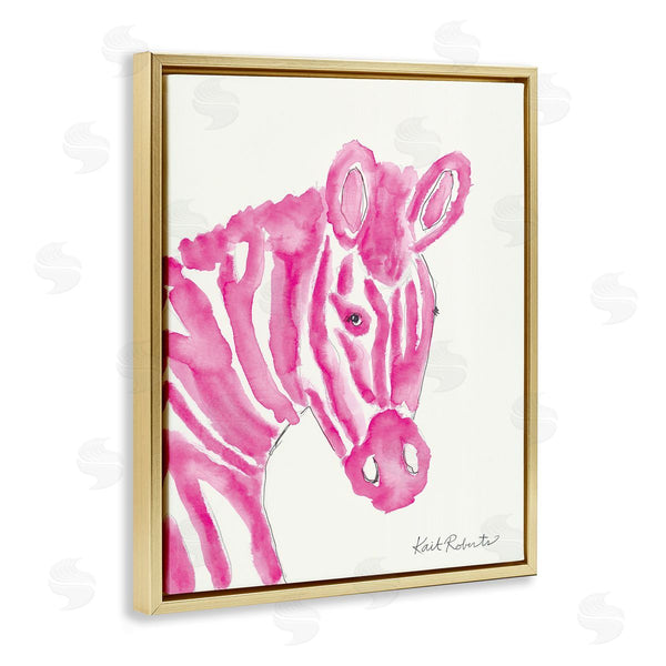 Stupell Industries Kait Roberts | Abstract Zebra Pink Portrait
