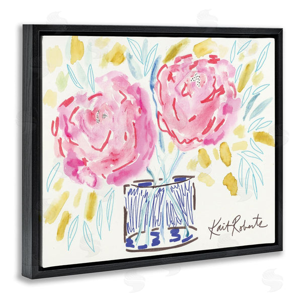 Stupell Industries Kait Roberts | Spring Pink Carnation Floral Still Life Expressive Flowers Wall Art