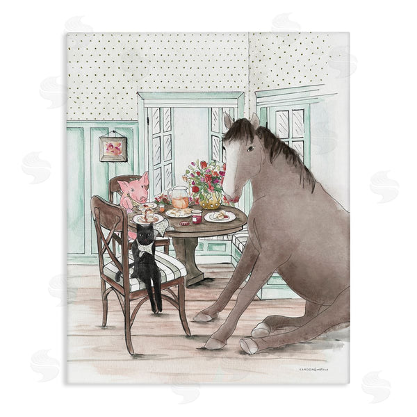 stupell industries Kamdon Kreations | Animals Sharing Meal Wall Art