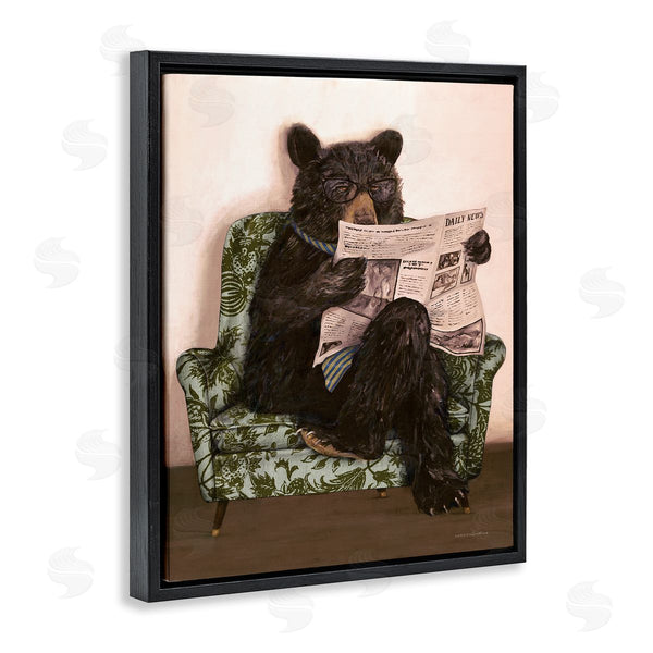 Stupell Industries Kamdon Kreations | Bear Reading Newspaper Wall Art