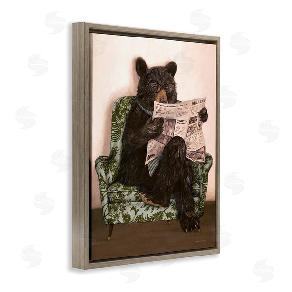 Stupell Industries Kamdon Kreations | Bear Reading Newspaper Wall Art