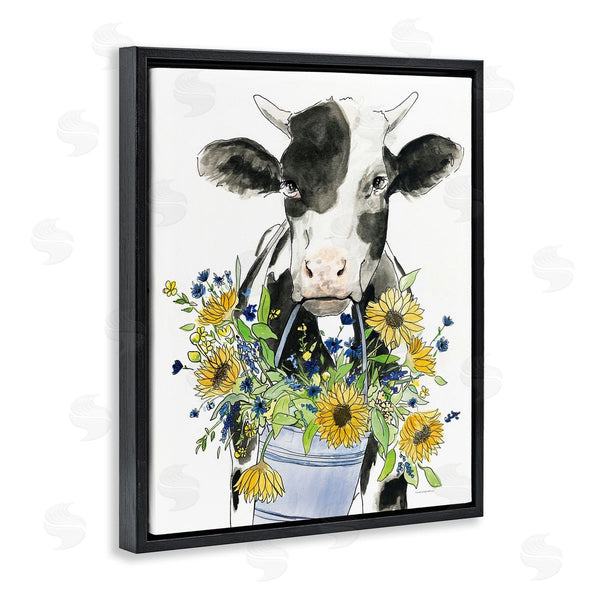 Stupell Industries Kamdon Kreations | Bessie In The Sunflowers Cow Wall Art