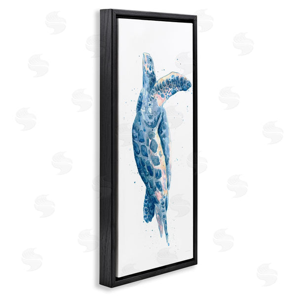 Stupell Industries Kamdon Kreations | Blue Turtle Swimming Wall Art