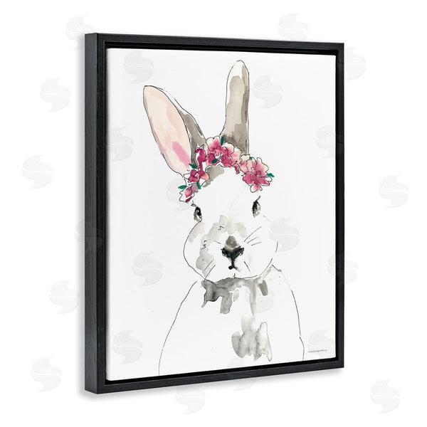Stupell Industries Kamdon Kreations | Bunny Pink Flower Doodle Wall Art