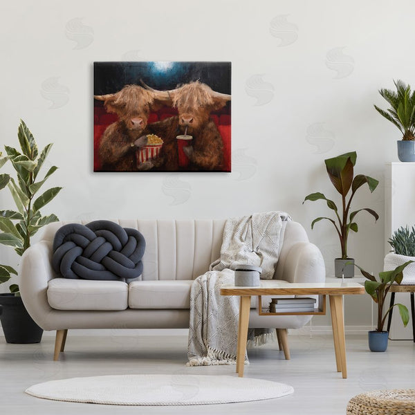 Stupell Industries Kamdon Kreations | Cattle In Movie Theater Wall Art